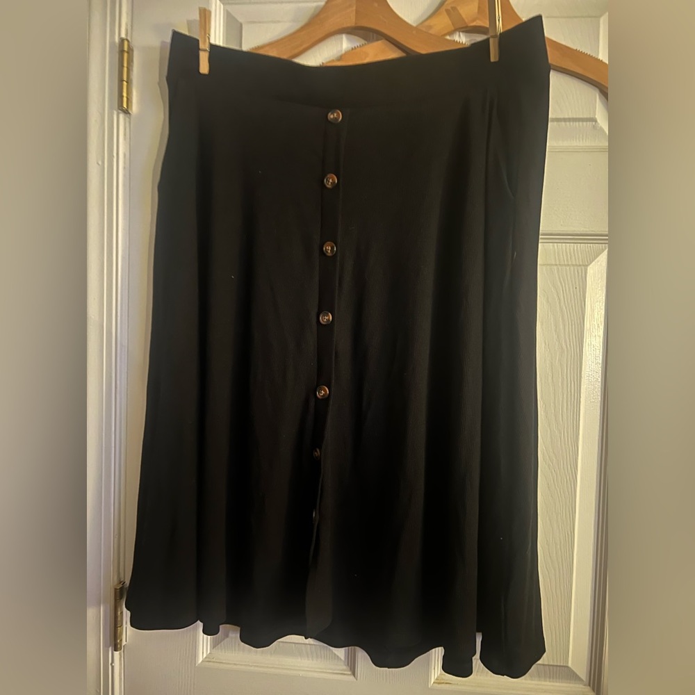 Torrid Black Midi A-Line Skirt